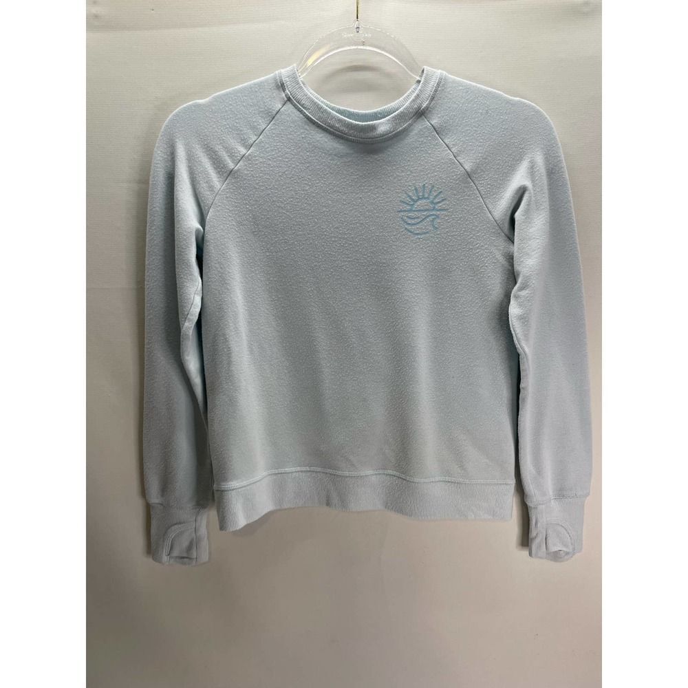 Athleta Girl Blue Modal Blend Sun & Wave Cozy Sweatshirt Size Large / 12